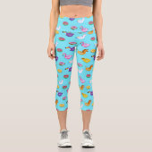 Leggings Capri Motif flottant de la piscine d'été (Recto)