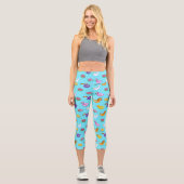 Leggings Capri Motif flottant de la piscine d'été (Recto)