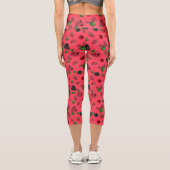 Leggings Capri Motif framboise (Verso)
