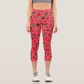 Leggings Capri Motif framboise (Recto)