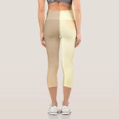 Leggings Capri motif géométrique abstrait cool jaune chaud (Verso)