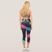 Leggings Capri Motif géométrique coloré (Verso)