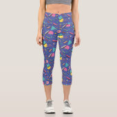 Leggings Capri Motif géométrique rétro (Recto)