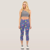 Leggings Capri Motif géométrique rétro (Recto)