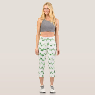 Leggings Capri Motif graphique Floral sans joint