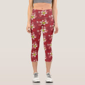 Leggings Capri Motif Grinch Red Snowflake (Recto)