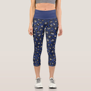 Leggings Capri Motif Guépard Bleu Paillettes Modernes