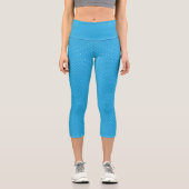 Leggings Capri Motif joli point bleu clair (Recto)
