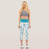 Leggings Capri Motif léopard bleu (Recto)