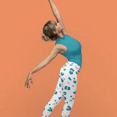 Leggings Capri Motif léopard bleu