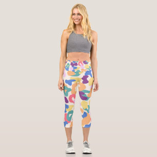 Leggings Capri Motif léopard coloré
