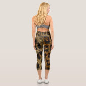 Leggings Capri Motif Léopard moderne Brwon (Verso)
