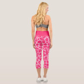 Leggings Capri Motif Leopard moderne rose chaud (Verso)