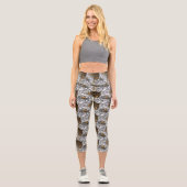 Leggings Capri Motif Leopard & Peonies (Recto)