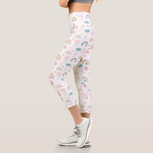 Leggings Capri Motif météorologique mignon (Gauche)