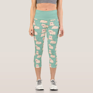 Leggings Capri Motif mignon Ours blancs