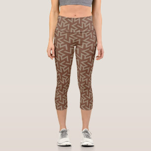 Leggings Capri Motif moderne rétro Abstrait du milieu du siècle e