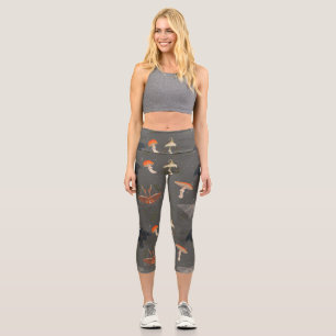 Leggings Capri Motif Moth Cottagecore