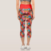 Leggings Capri Motif multicolore abstrait créatif moderne (Verso)