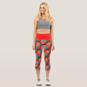 Leggings Capri Motif multicolore abstrait créatif moderne (Recto)