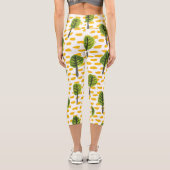 Leggings Capri Motif Naïve Green Black Tree (Verso)