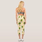 Leggings Capri Motif Naïve Green Black Tree (Verso)