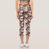 Leggings Capri Motif naturel à fleurs blanches (Verso)