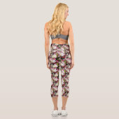 Leggings Capri Motif naturel à fleurs blanches (Verso)