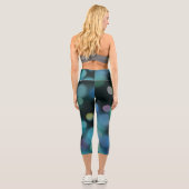 Leggings Capri Motif Noël Twilight sur Midnight Blue (Verso)