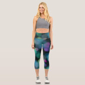Leggings Capri Motif Noël Twilight sur Midnight Blue (Recto)