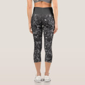 Leggings Capri Motif noir à faux sequins (Verso)