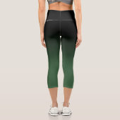 Leggings Capri Motif noir et chasseur vert Ombre (Verso)