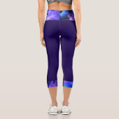 Leggings Capri Motif nuages violets foncés (Verso)