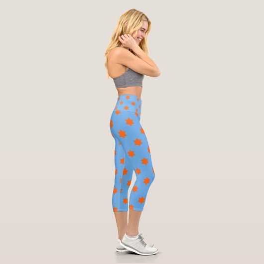 Leggings Capri Motif Orange Star (Droite)