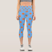 Leggings Capri Motif Orange Star (Recto)