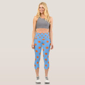 Leggings Capri Motif Orange Star (Recto)