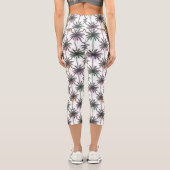 Leggings Capri Motif Paint Drop Palm Tree (Verso)
