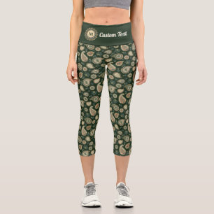 Leggings Capri Motif Paisley Cyprès
