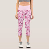 Leggings Capri Motif papillon rose mignon (Recto)