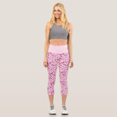 Leggings Capri Motif papillon rose mignon (Recto)