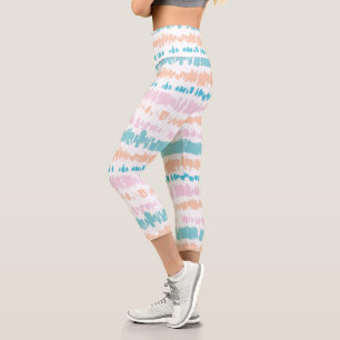Leggings Capri Motif Pastel Batik