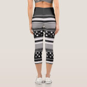 Leggings Capri Motif rayé horizontal avec des étoiles (Verso)