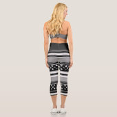 Leggings Capri Motif rayé horizontal avec des étoiles (Verso)