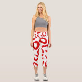 Leggings Capri Motif Red Leopard (Recto)