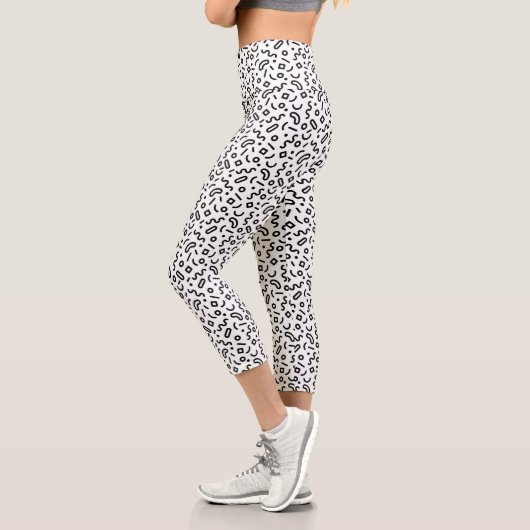 Leggings Capri Motif Retro Squiggle (Gauche)