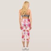 Leggings Capri Motif rose Aquarelle Peony (Verso)