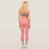 Leggings Capri Motif rose pastel rétro (Verso)