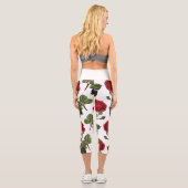Leggings Capri Motif Rose Red Long Stem (Verso)