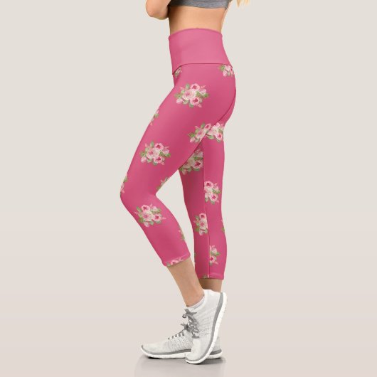 Leggings Capri Motif rose Roses (Gauche)