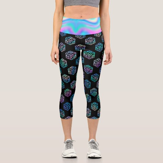 Leggings Capri Motif RPG | Holo Retro PnP Tabletop Dice Gamer (Recto)